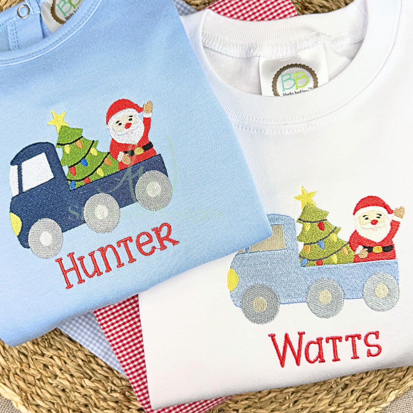 Christmas Truck Embroidery Design