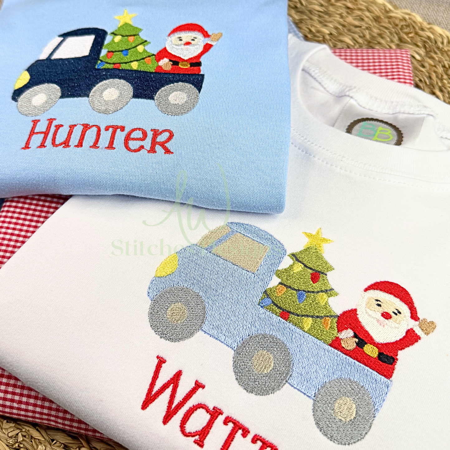 Christmas Truck Embroidery Design