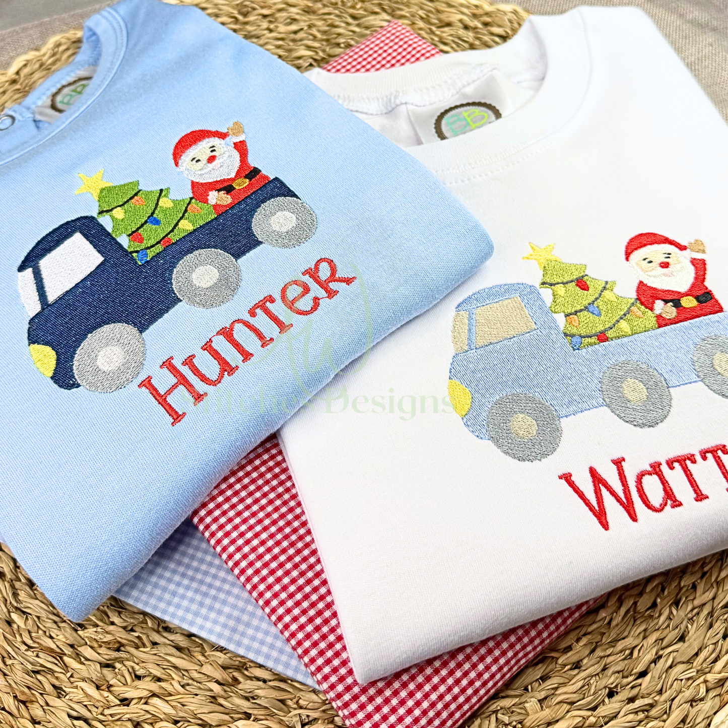 Christmas Truck Embroidery Design