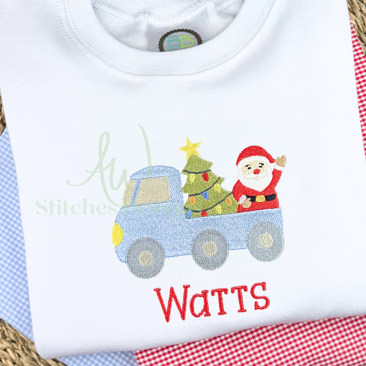 Christmas Truck Embroidery Design