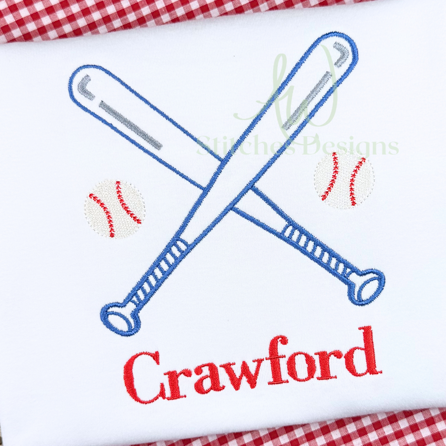 Baseball monogram frame satin fill stitch machine embroidery design file