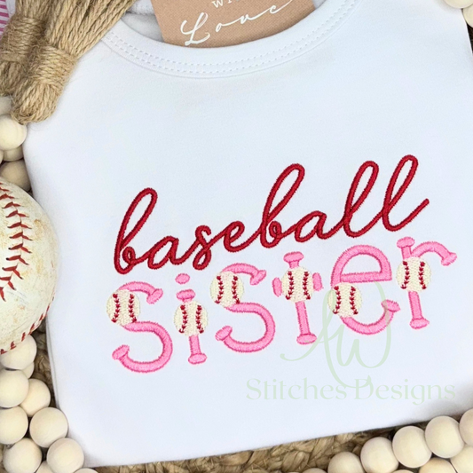 Big League Baseball satin stitch font machine embroidery design file