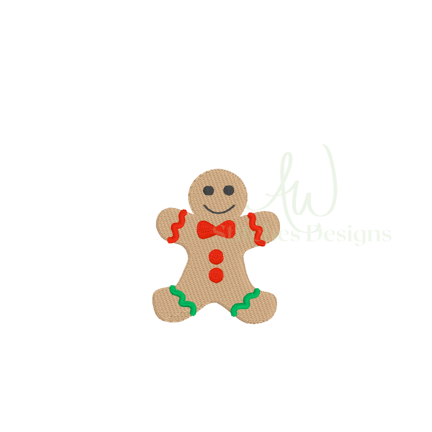 Mini Gingerbread Boy Embroidery Design