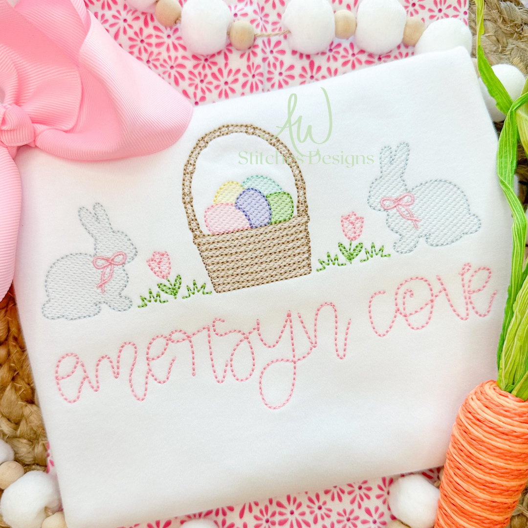 Easter Bunny Trio with Bow