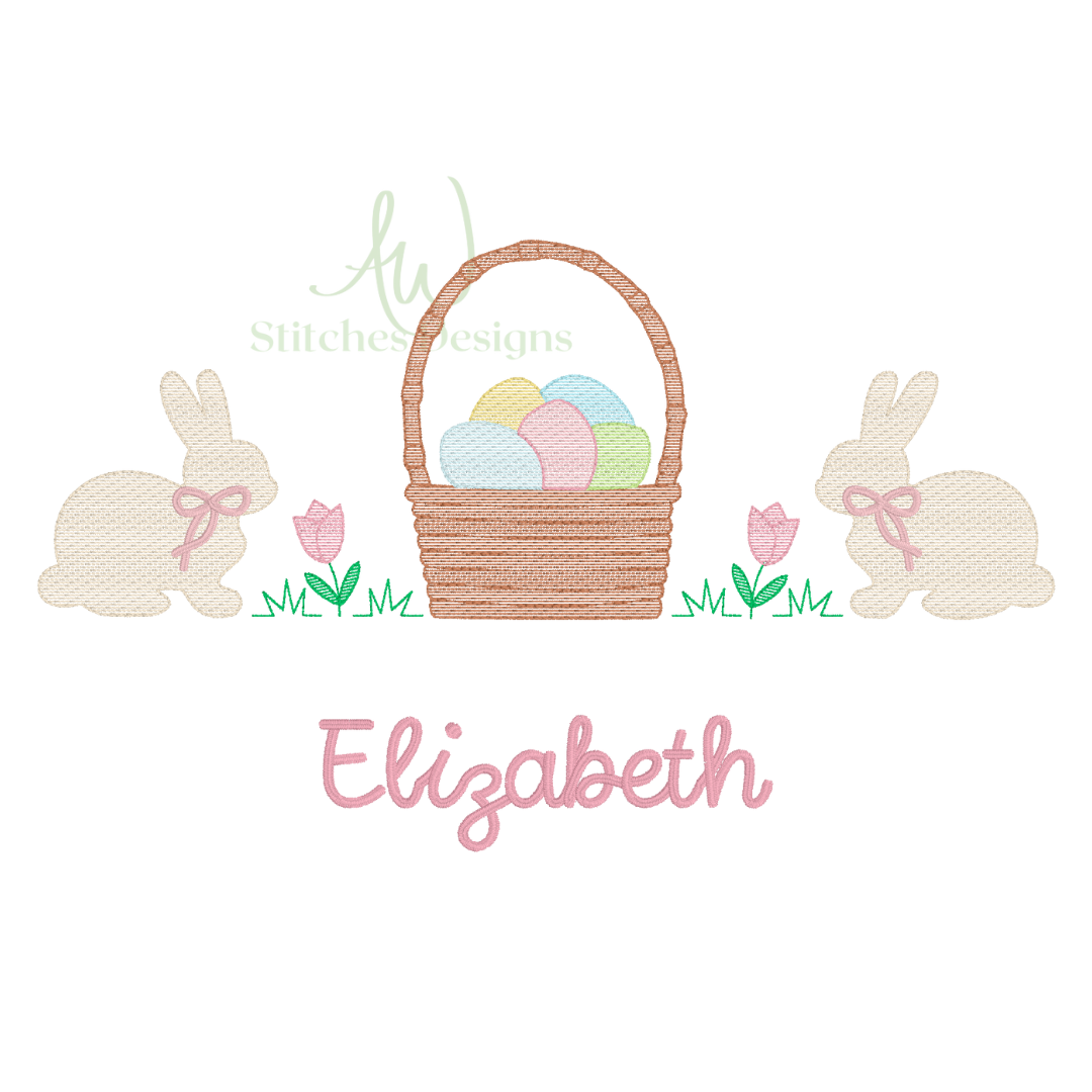 Easter Bunny Trio with Bow