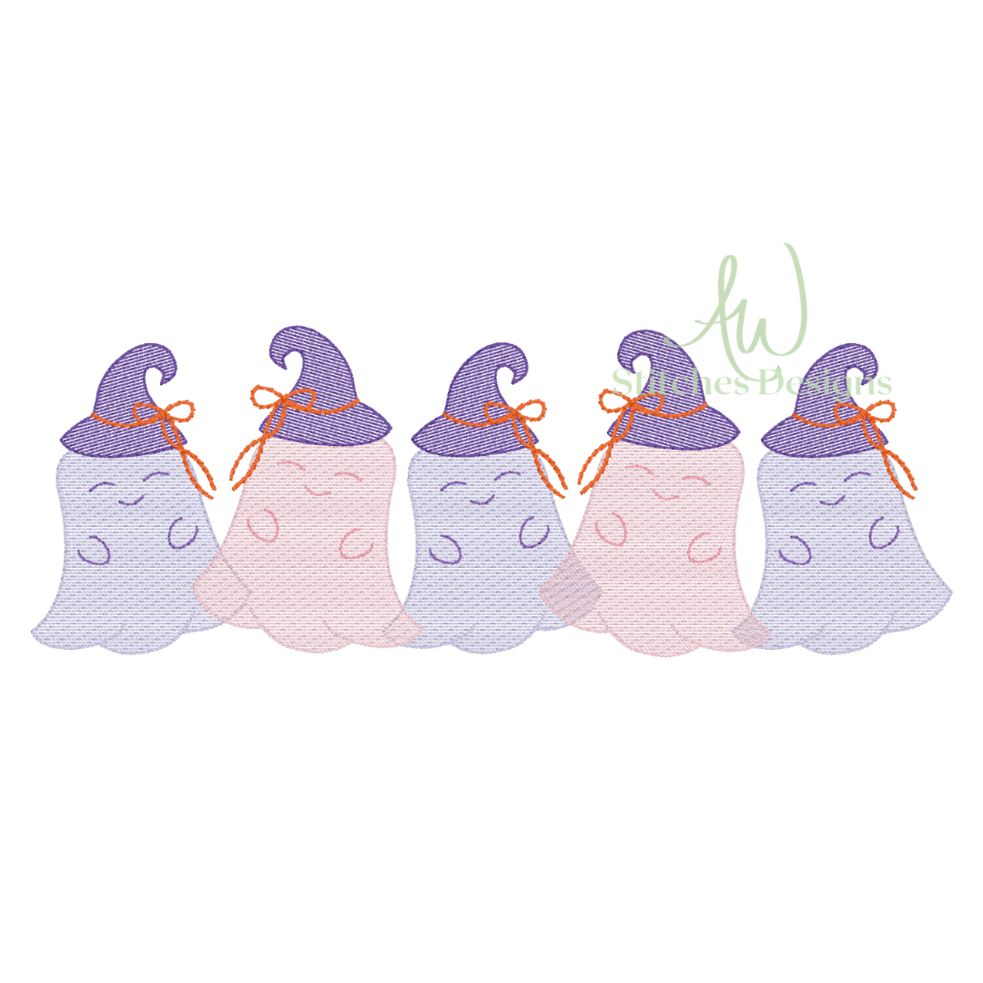 Friendly Ghost with Bow Sketch