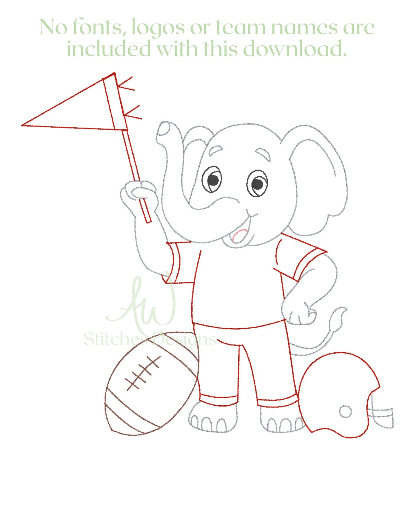 Vintage Alabama Football Embroidery Design