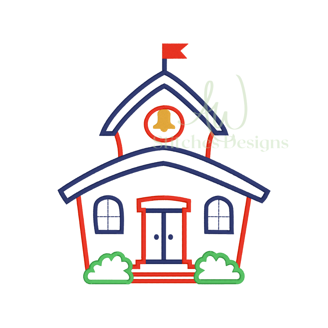 School house satin stitch