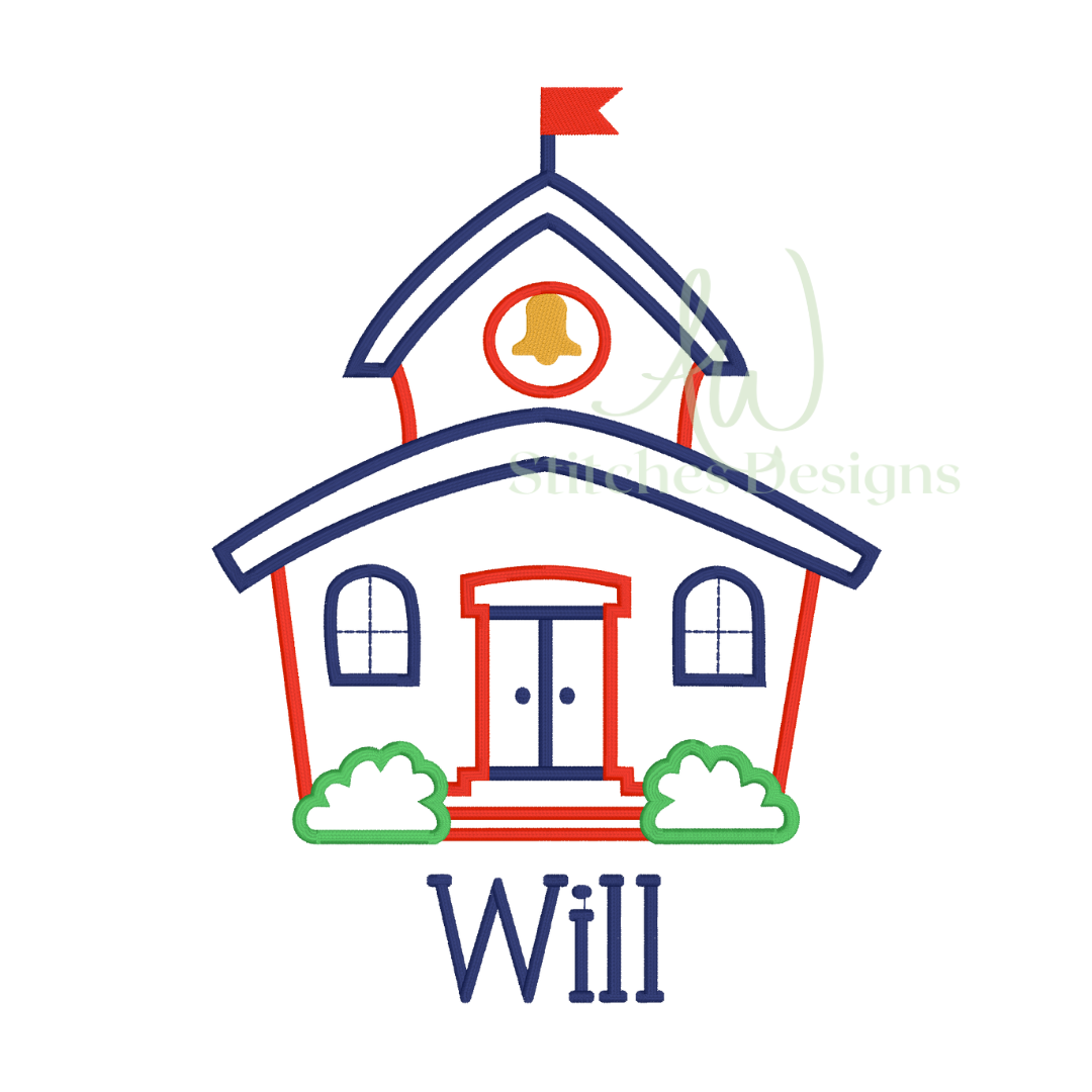 School house satin stitch