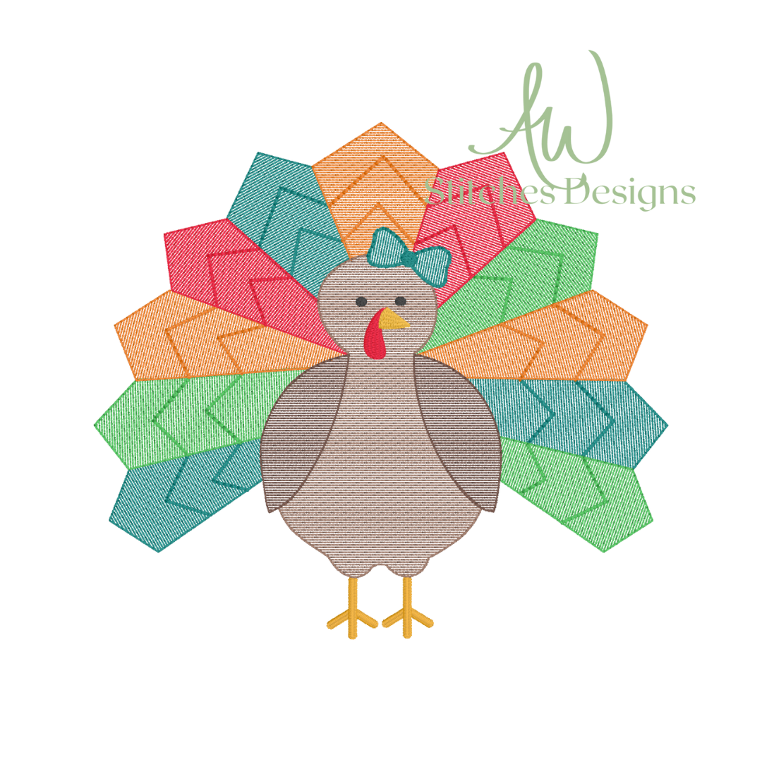 Sketch Turkey with Bow