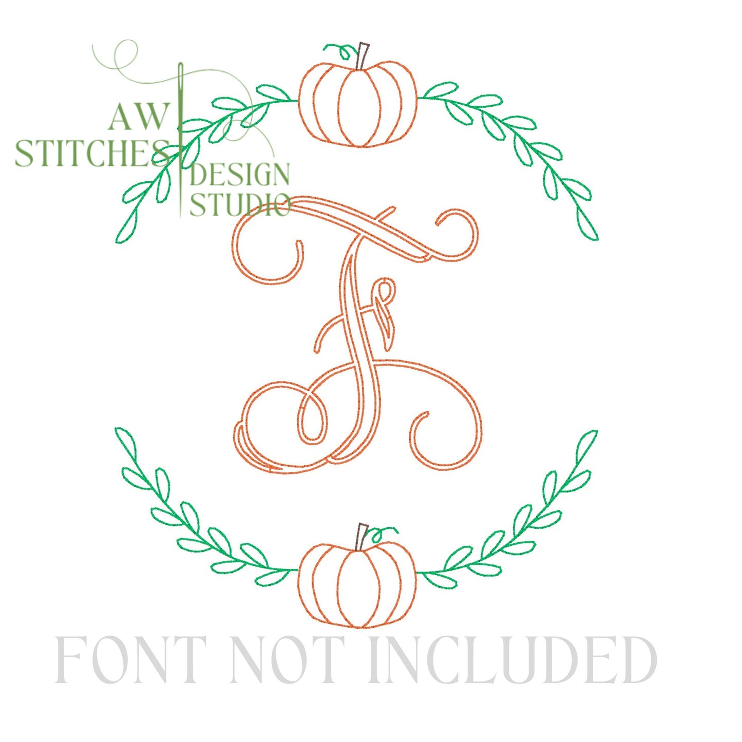 Pumpkin Monogram Frame
