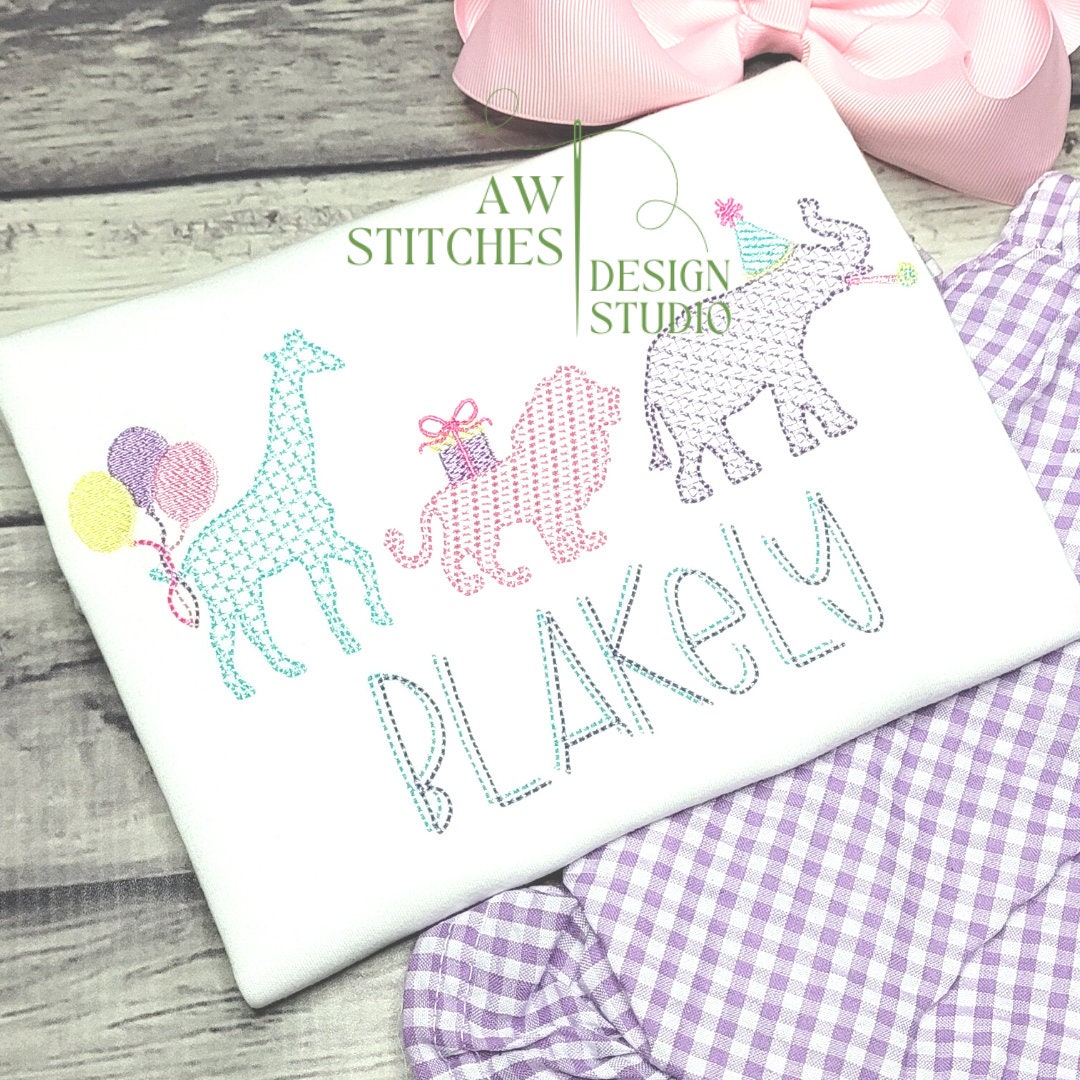 Zoo Animal Birthday Motif Fill