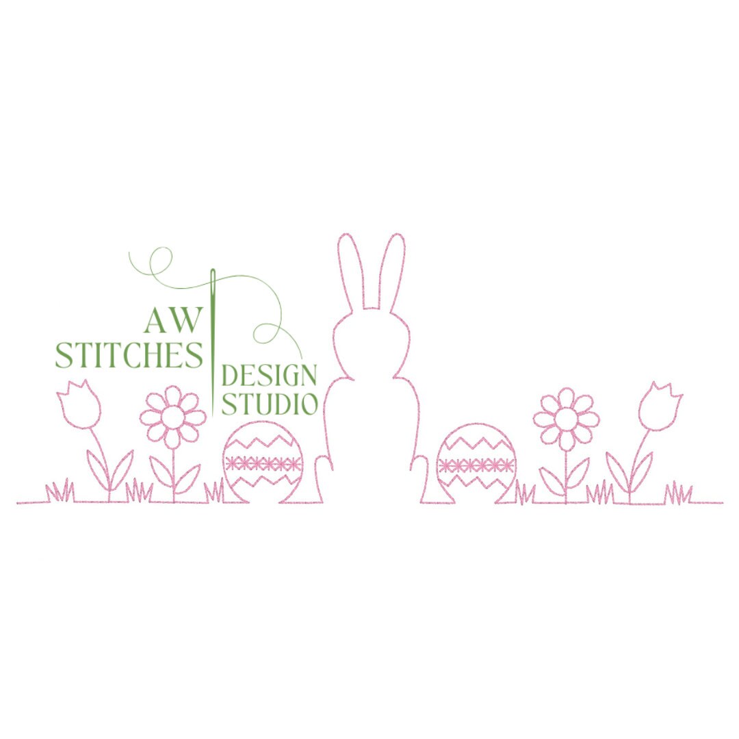 Easter line with flowers