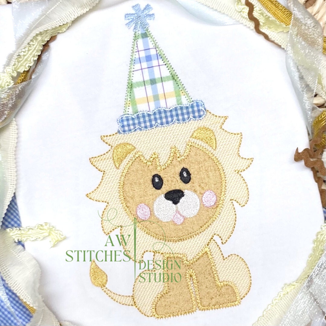 Birthday Lion Applique