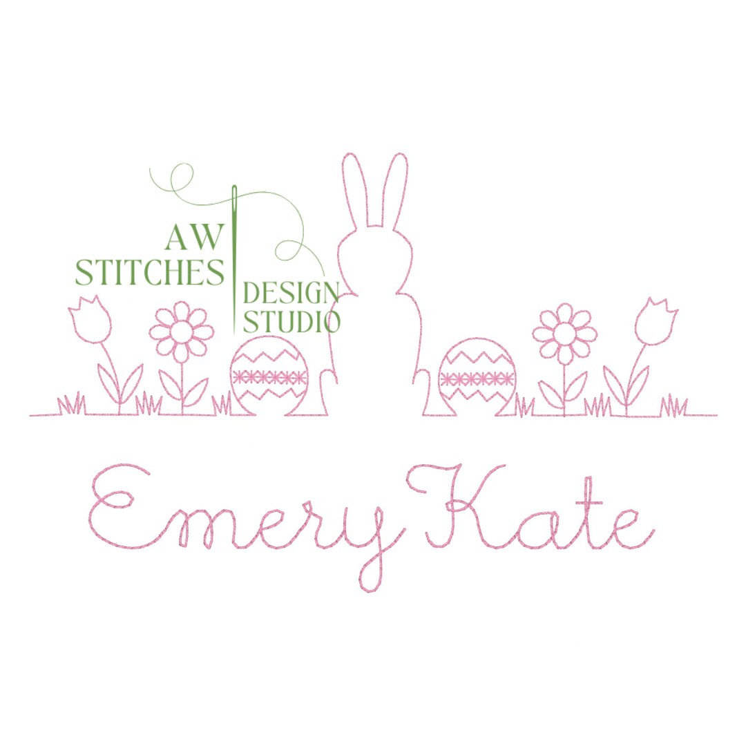 Easter line with flowers