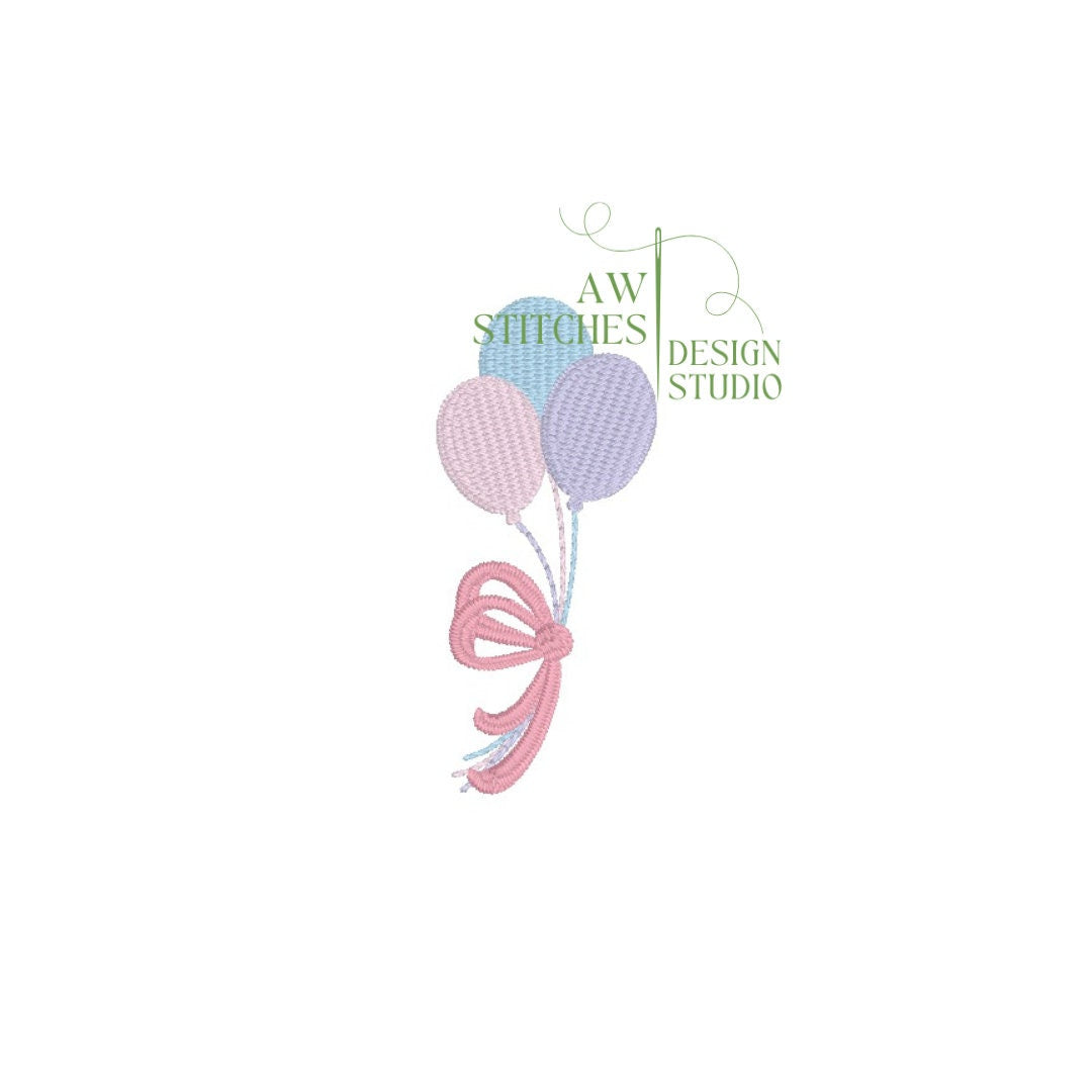 Side Bow Birthday Balloons SMALLER SIZES