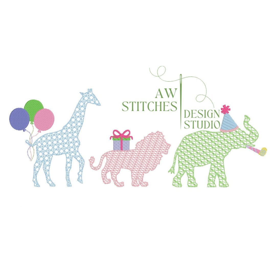 Zoo Animal Birthday Motif Fill