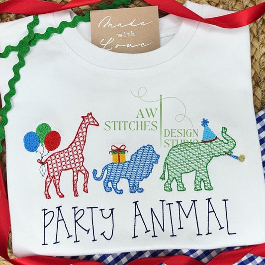 Zoo Animal Birthday Motif Fill