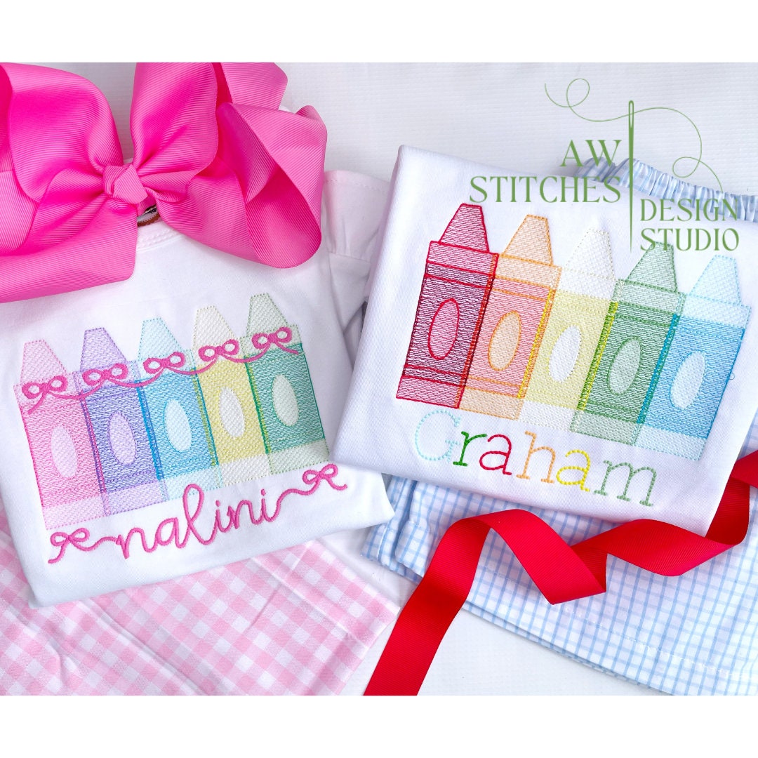 Sketch Crayons with Bow