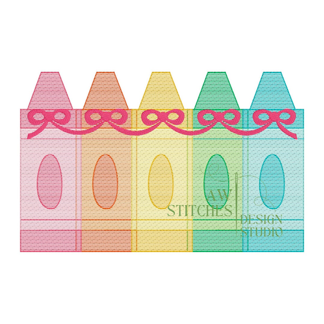 Sketch Crayons with Bow