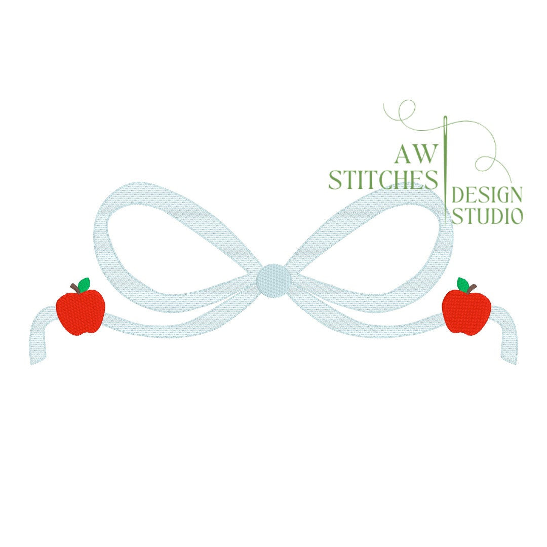 Apple Back to School Bow
