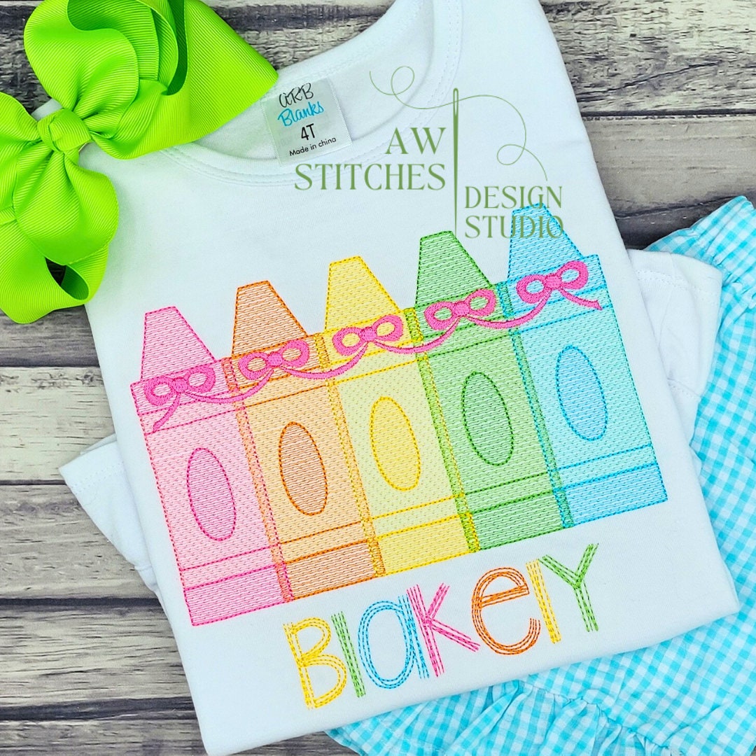 Sketch Crayons with Bow