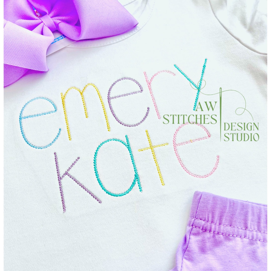 The Pearl Print Font - Embroidery Font