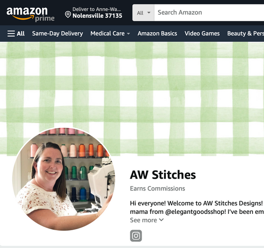 AW Stitches Embroidery Essentials Amazon Storefront