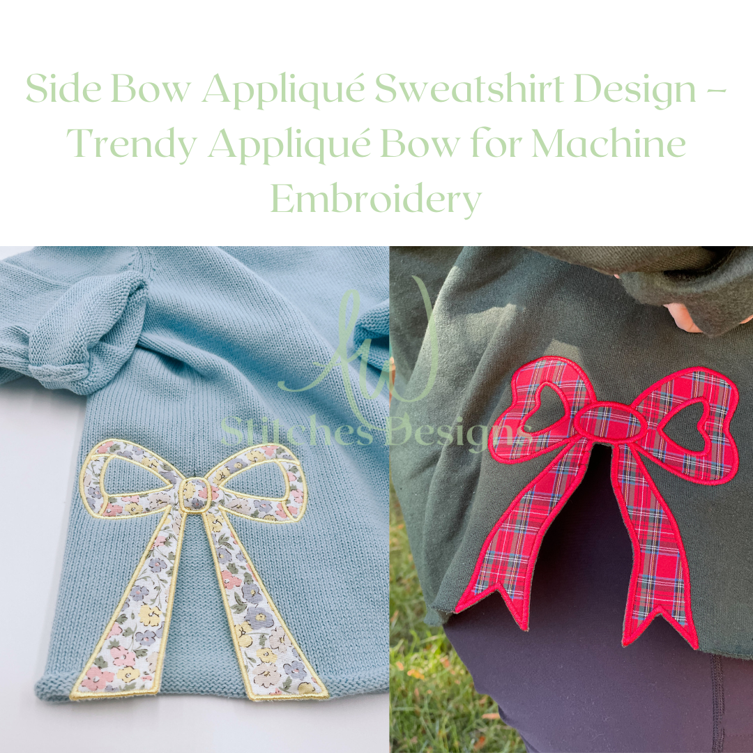 Step-by-Step Guide: How to Create a Trendy Side Bow Appliqué on a Sweatshirt