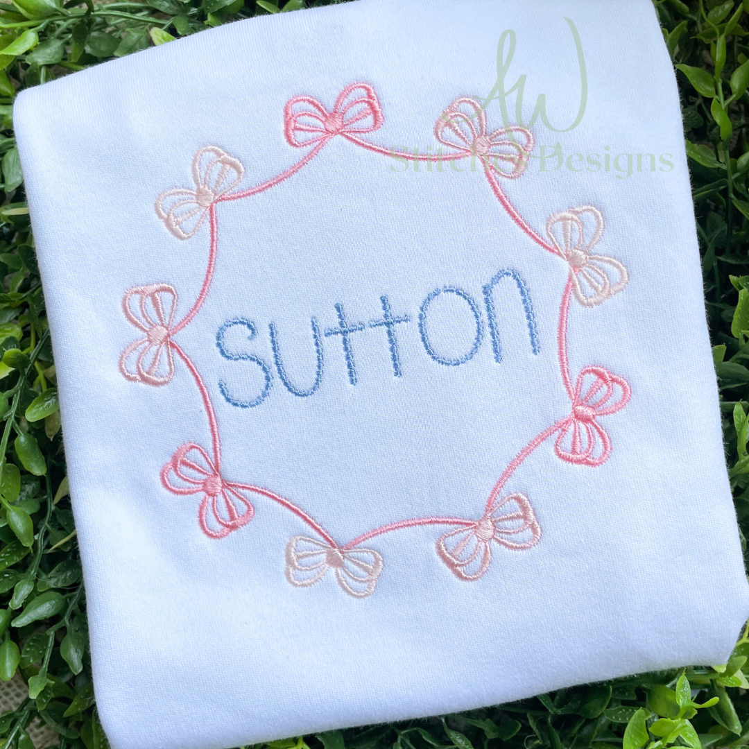 Bow Monogram Frame