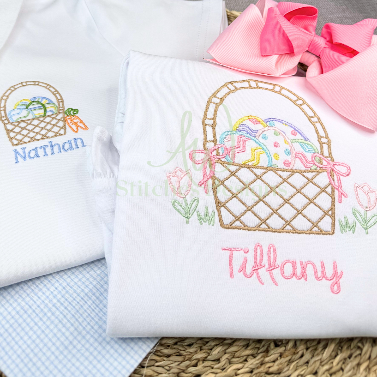 Embroidery Machine with Easter Basket Design File