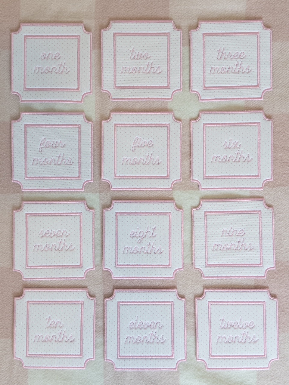 In the Hoop Milestone Card Satin Stitch Machine Embroidery Design