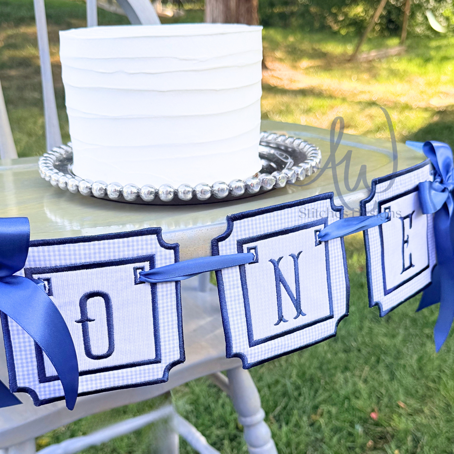 In the Hoop Satin Stitch Applique Banner Machine Embroidery Design