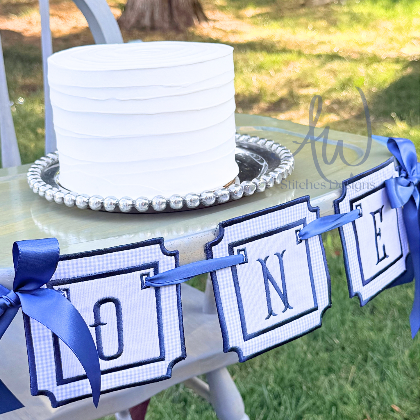 In the Hoop Satin Stitch Applique Banner Machine Embroidery Design