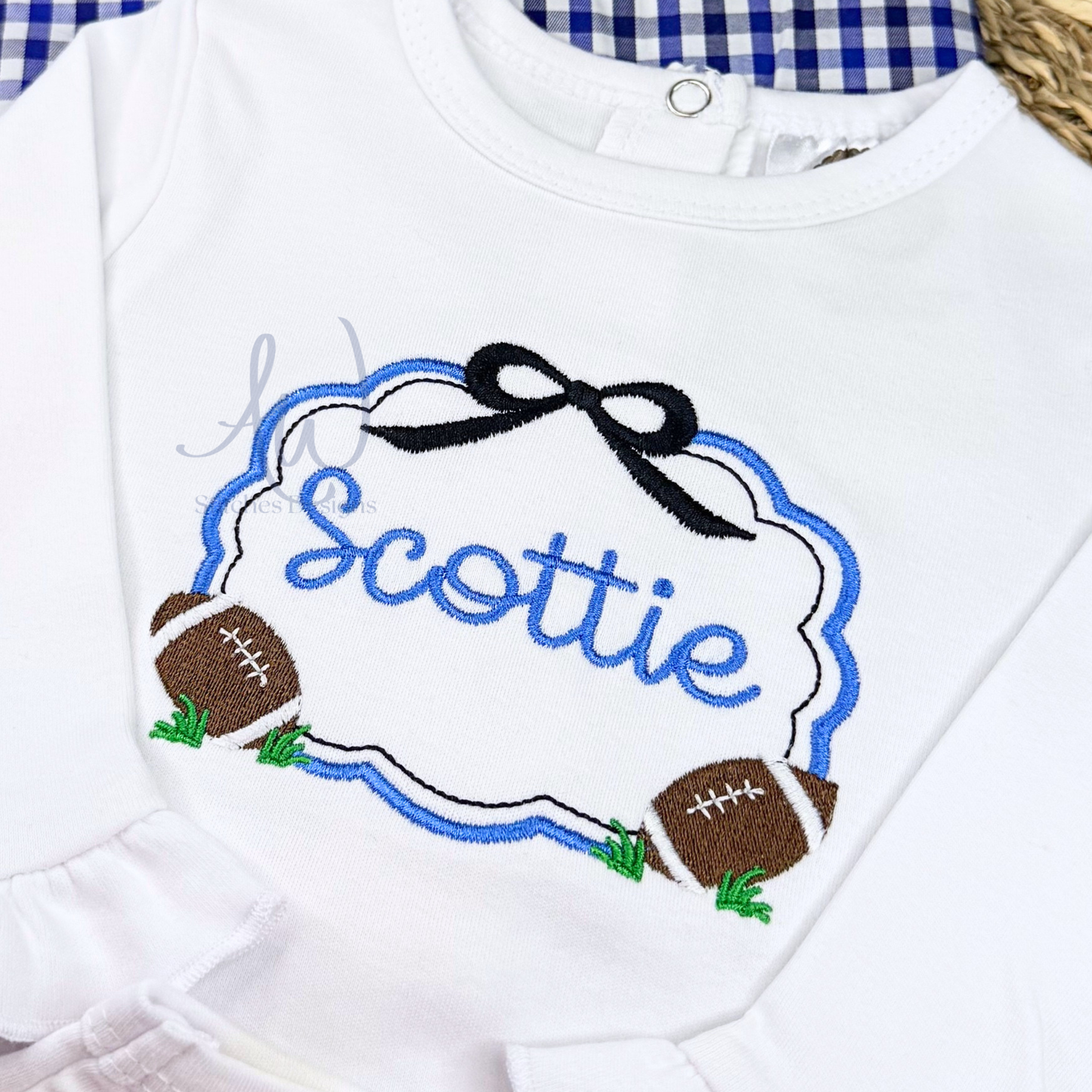 Football embroidery file hoop size chart