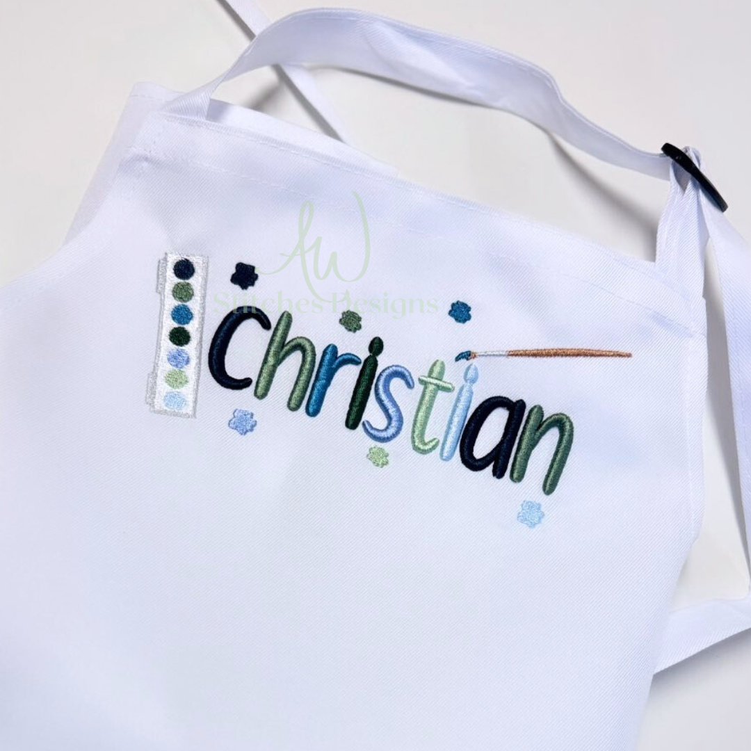 Build your own satin fill stitch paint set embroidery design