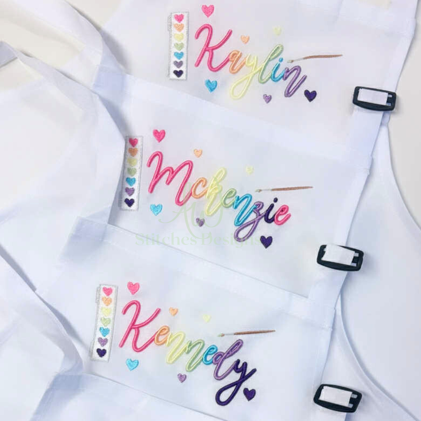 Build your own satin fill stitch paint set embroidery design