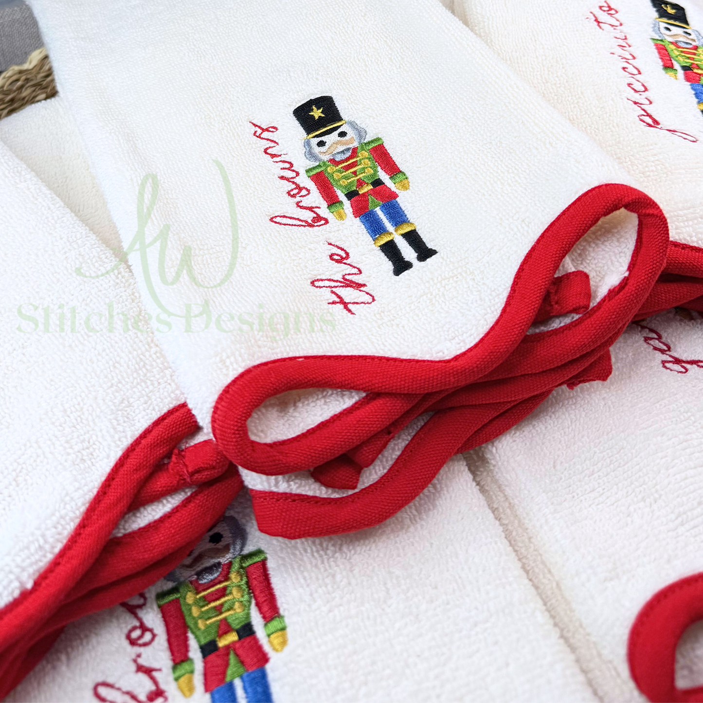 Christmas Nutcracker mini satin stitch machine embroidery design file
