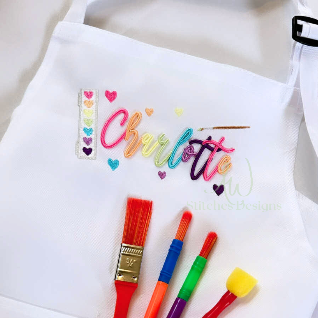 Build your own satin fill stitch paint set embroidery design