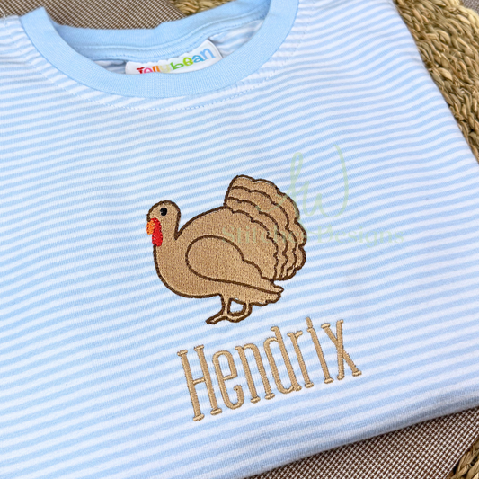 Mini turkey satin fill stitch machine embroidery design