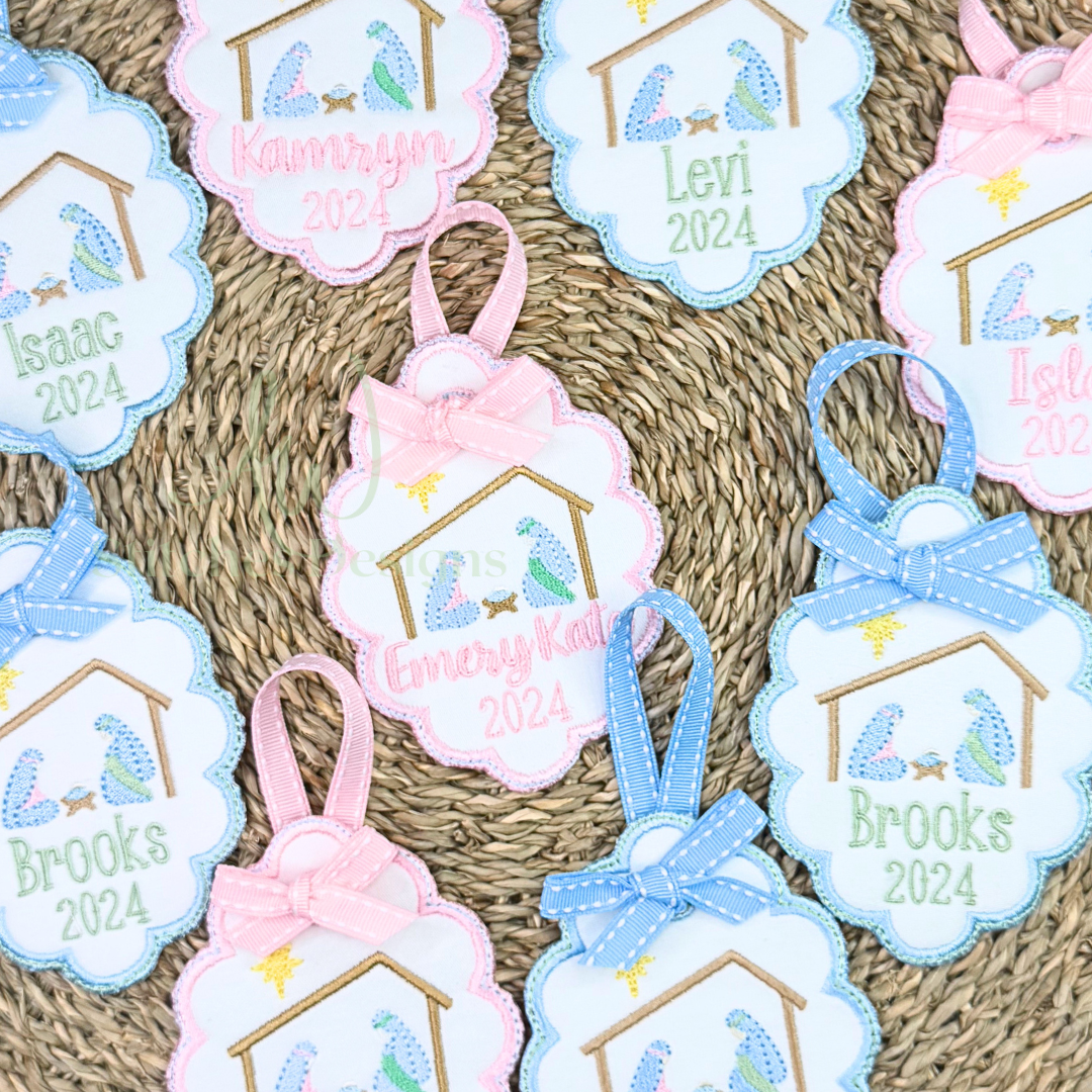 Mini nativity embroidery design file