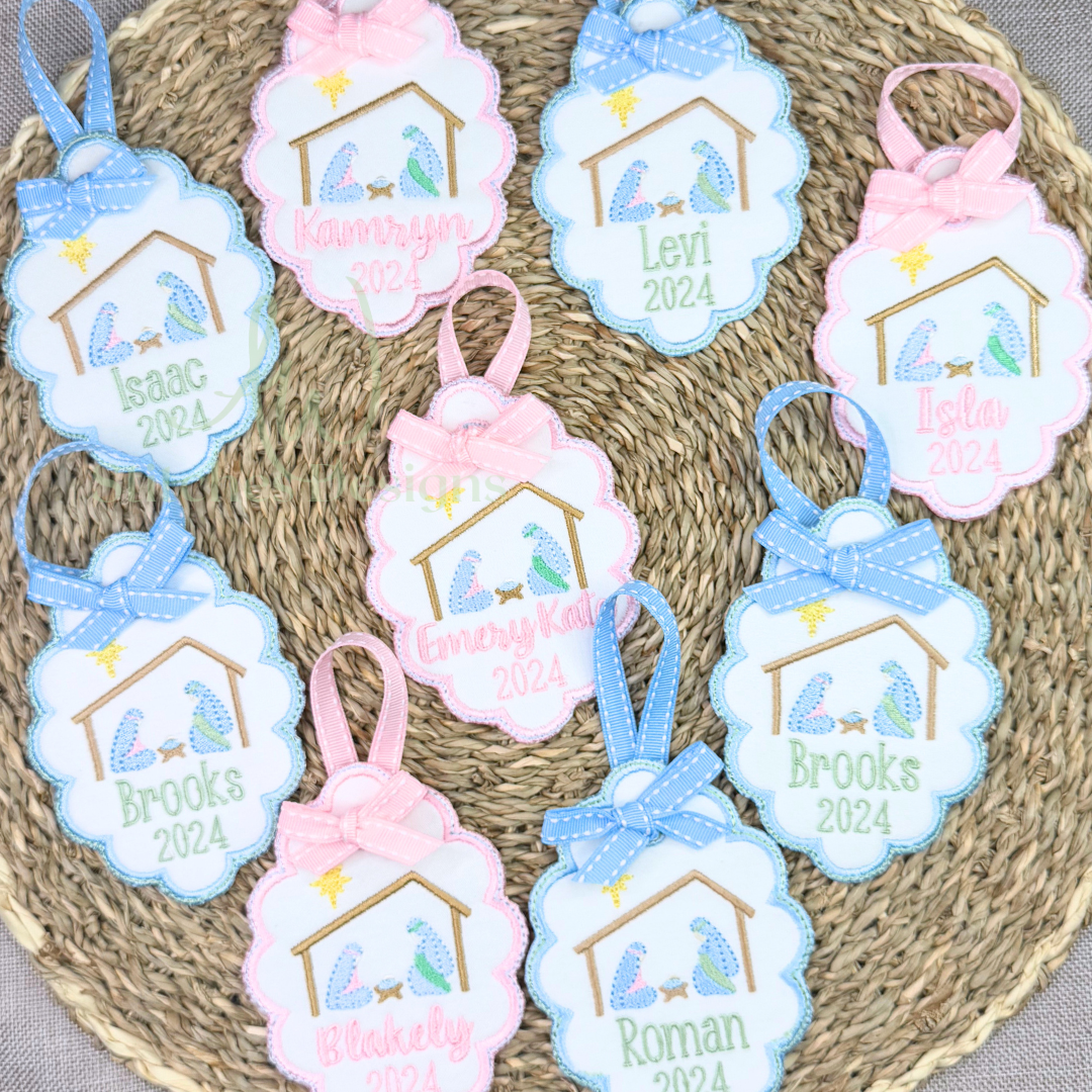 Mini nativity embroidery design file