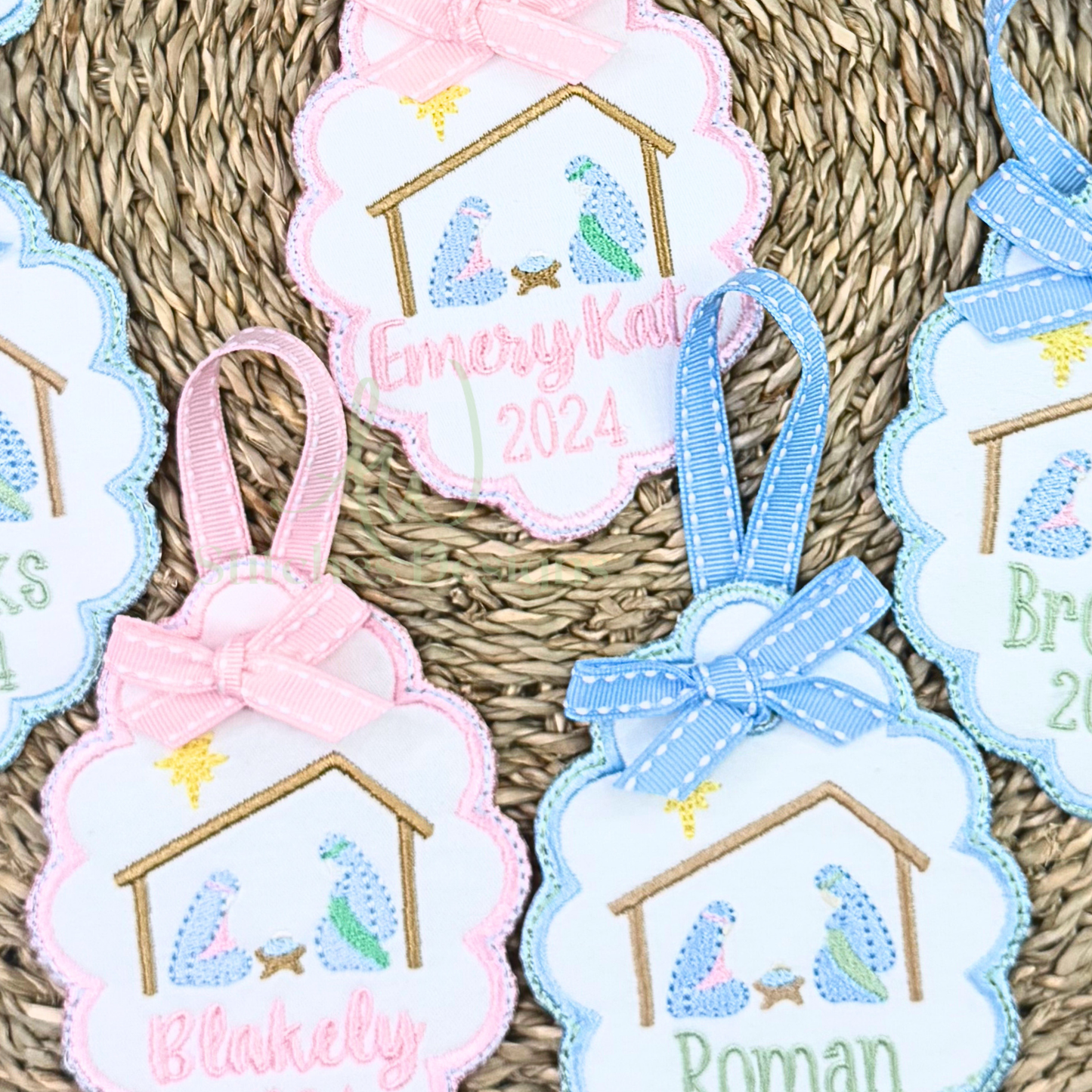 Mini nativity embroidery design file