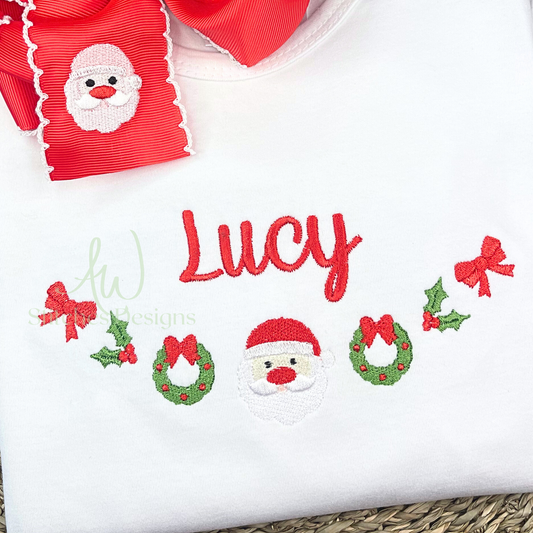 Santa Claus Monogram Embroidery Frame