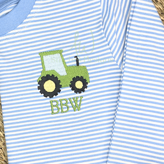 Mini Tractor Embroidery Design