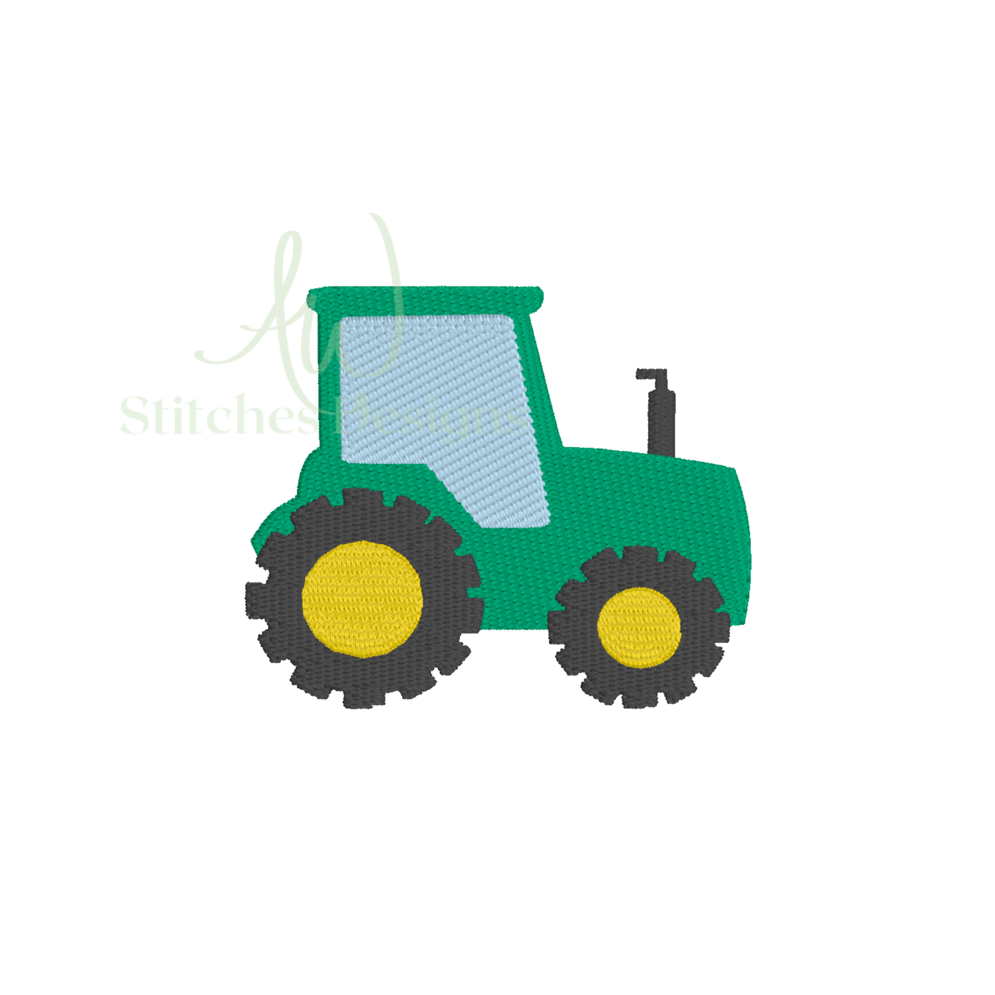 Mini Tractor Embroidery Design