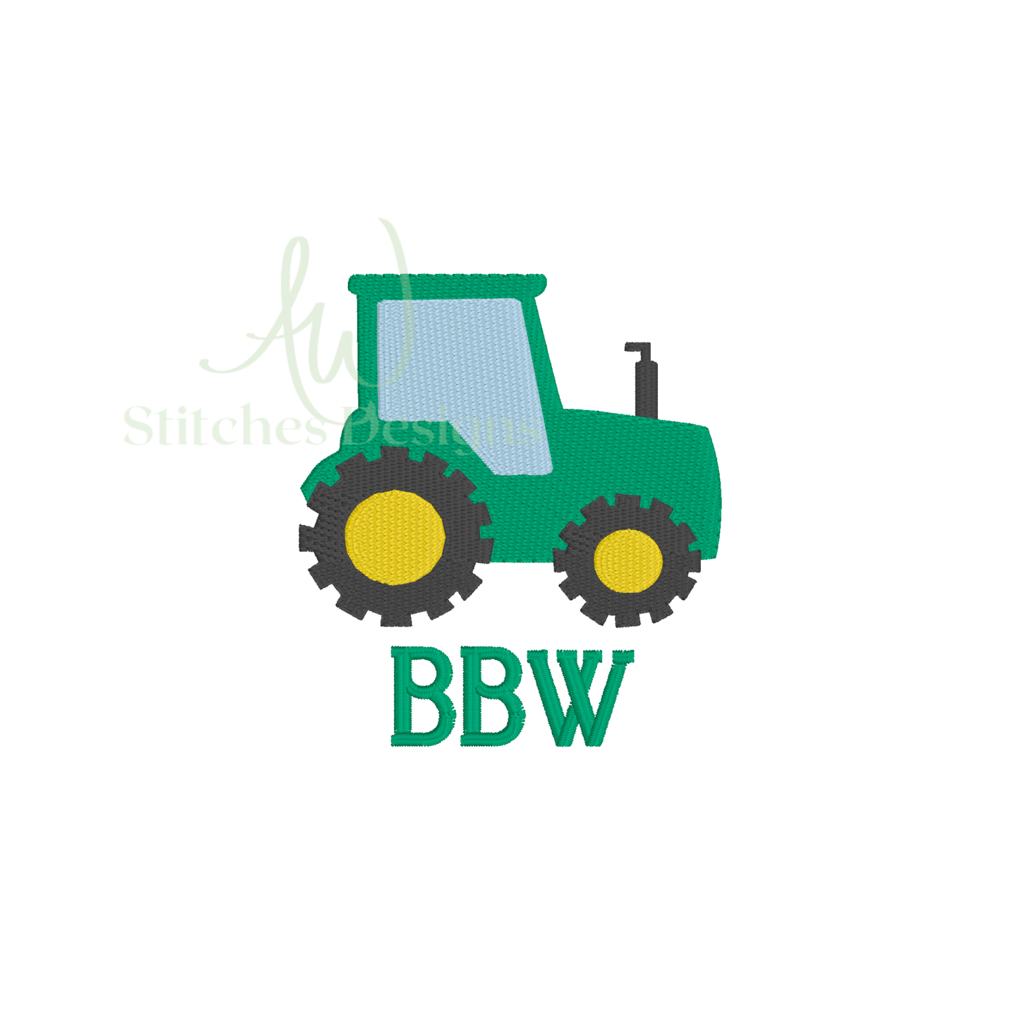 Mini Tractor Embroidery Design