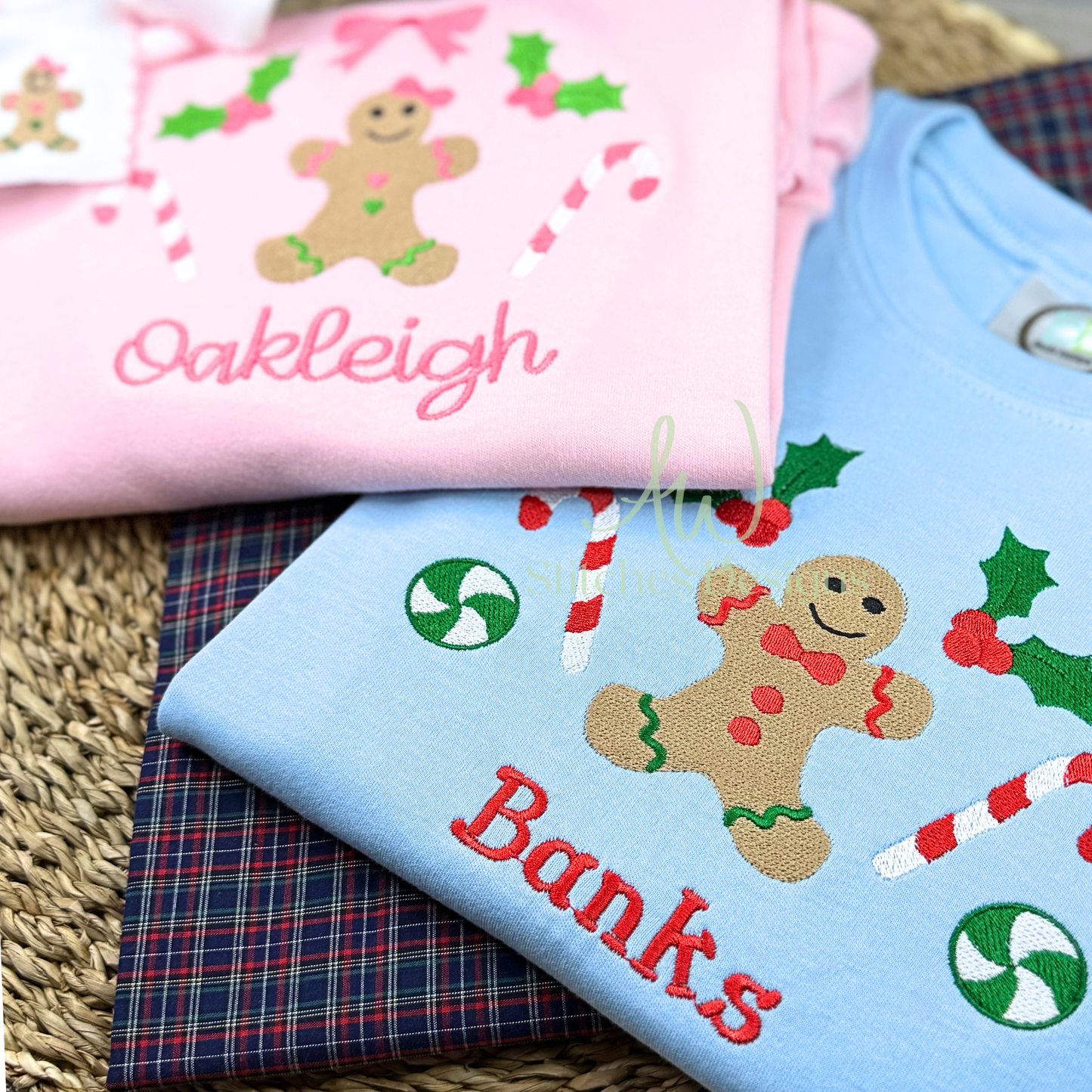 Gingerbread boy machine embroidery design