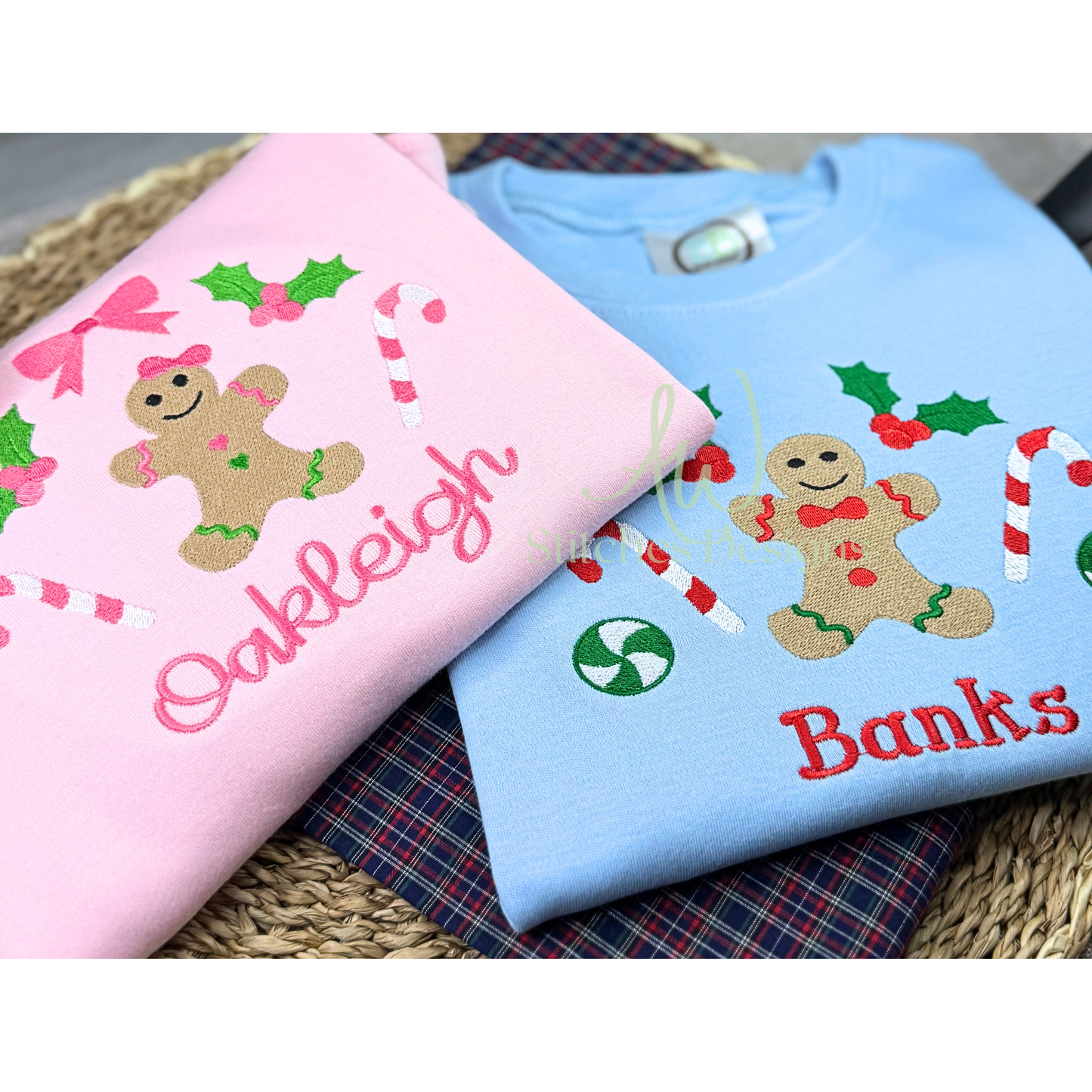 Gingerbread boy machine embroidery design