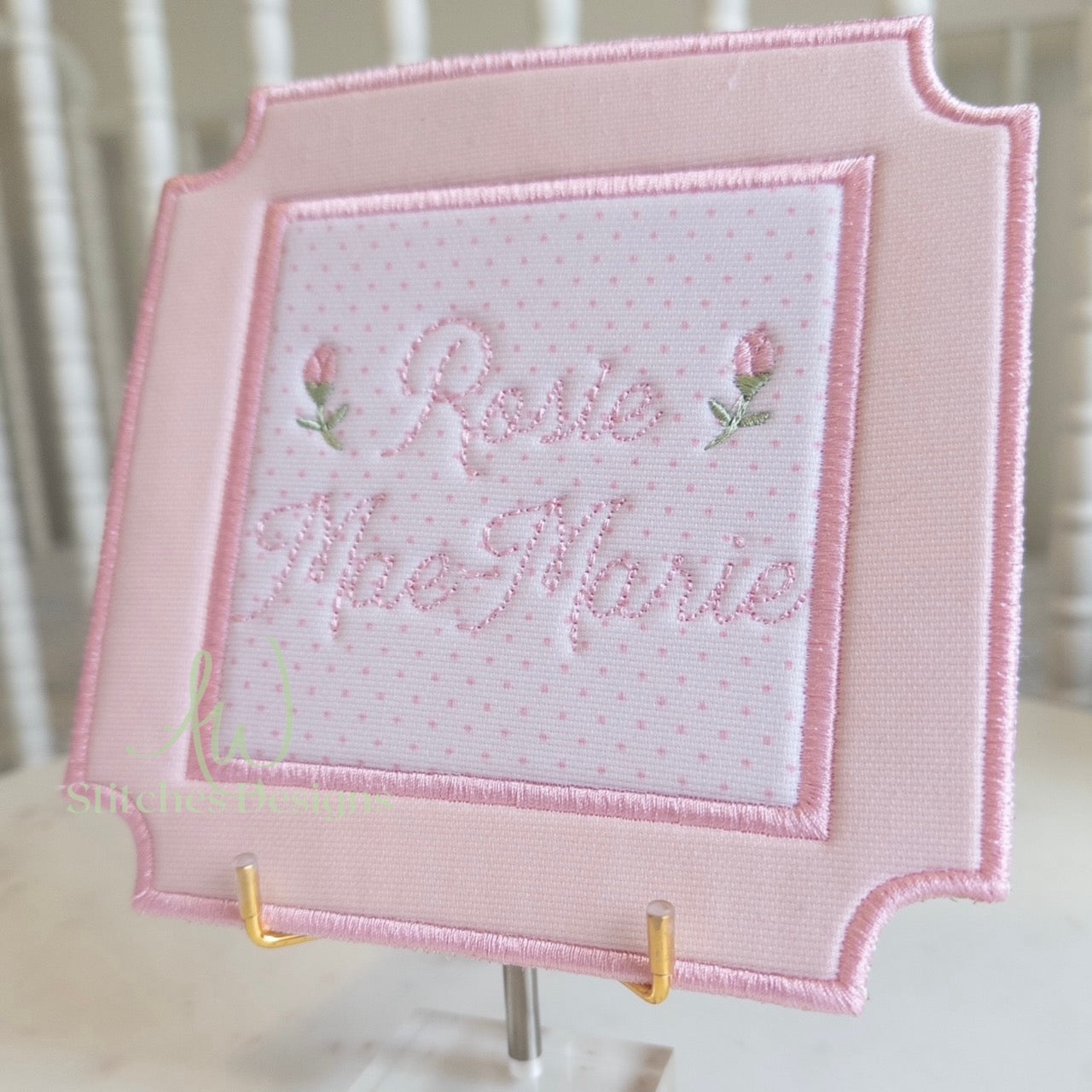 In the Hoop Milestone Card Satin Stitch Machine Embroidery Design